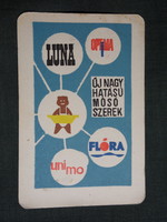 Kártyanaptár,Flóra,Unimo,Luna mosószer,Osztrák időjárás előrejelző naptár, 1972 ,   (7)