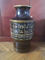 Art Deco Gránit óriás padlóváza, Hibátlan, Zahajszky László terve