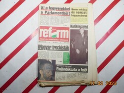 Retro régi újság - Reform - Független Demokratikus Hírmagazin - 1989. március 24. - Születésnapra