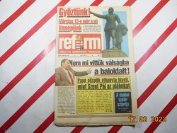 Retro régi újság - Reform - Független Demokratikus Hírmagazin - 1990. március 16. - Születésnapra