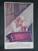 Képeslap,I. Ferenc József ,Franz Joseph I of Austria császár,művészet, 1910-