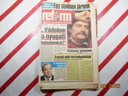Retro régi újság - Reform - Független Demokratikus Hírmagazin - 1989. május 12. - Születésnapra