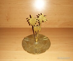 Réz pálmafás hamutál hamutartó 12 cm magas átm. 11 cm (b)