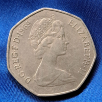 Anglia 50 Penny 1969. (k-254)