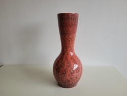 Retro nagy méretű 45,5 cm Iparművészeti kerámia váza régi mid century padlóváza