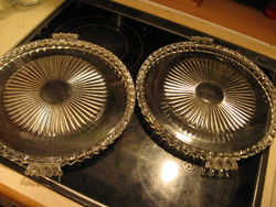 Retro Waltherglas kristály torta tálca