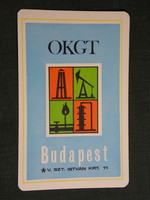Kártyanaptár,Országos Kőolaj- és Gázipari Tröszt (OKGT),MOL,1973,   (7)