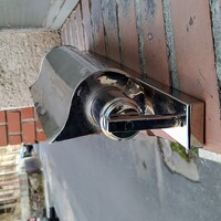 Art deco - Bauhaus nikkelezett, nagy méretű, 2 égős fényterelős fali lámpa felújítva