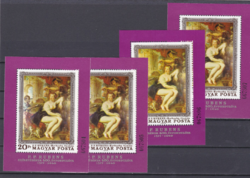 Rubens: Bathseba fürdője - sorszám követő bélyeg blokkok 1977