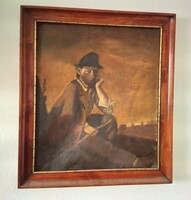 Szüle Péter ( 1886-1944 ) Ülő vándor festménye