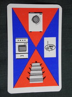 Kártyanaptár,Fémvill,iparcikk üzlet,szerviz,Miskolc,Eger,Hajdú porszívó,mosógép,hűtő,1973,   (7)