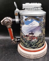 Sörös korsó, kerámia, sorszámozott, bradfordi, 21 cm-es. 3024b