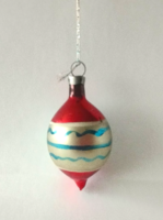 Régi üveg Karácsonyfa dísz