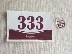 333-as kulcstartó +ajtó martica Relikvia Ezüstpart  Szallodai , Hotel szoba, ajtó matrica