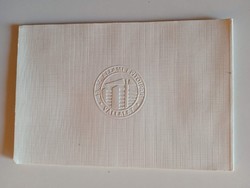 V2046 Újévi köszöntő  -43.sz. Állami Építő Vállalat - 1975  -Budapesti lakótelep selyemre nyomtatva