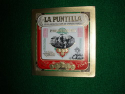 LA PUNTILLA régi szivar papír, reklám, címke