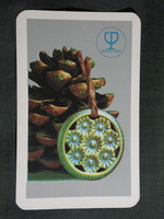 Kártyanaptár,Amfora Üvért vállalat,Zsolnay eozin medál, 1974,   (7)