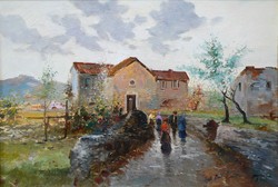 Olasz festő “Távozó vendégség”