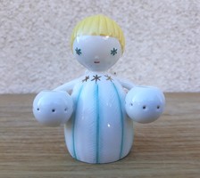 Aquincum porcelán gyertyatartó angyalka