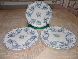 Antik francia Sarreguemines fajansz kistányér 3 db