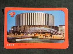 Kártyanaptár,Städte der DDR Dresden,Kino, NDK Drezna mozi, 1974,   (7)