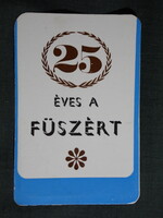 Kártyanaptár,25 éves Szolnok Békés megyei élelmiszer vállalat, 1974,   (7)