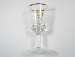 Retro régi rövid italos üveg pohár  - Gödöllői A.T.E. Agrár Tudományi Egyetem Tangazdasága