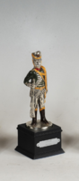 Ezüst miniatűr katona figura - Ussaro XIX.sz