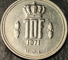 Luxemburg 10 frank, 1971.