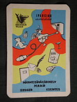 Kártyanaptár,Delta műszaki iparcikk áruházak,Hódmezővásárhely,Szentes,Makó,1975,   (7)