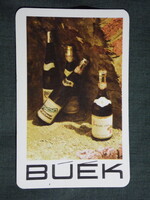 Kártyanaptár,Hungarovin export vállalat,Budapest,Tokaji Aszú bor, 1975,   (7)