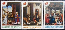 KS1094 / Bolívia 1995 Karácsony bélyegsor  postatiszta