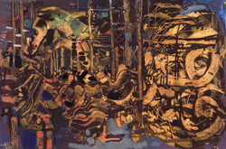 Máriási Masznyik Iván festőművész (1928-1997) – Formák játéka c. festménye