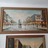 PARISI "ANZIX" /Hatalmas méretű olaj festmény /134x74cm/