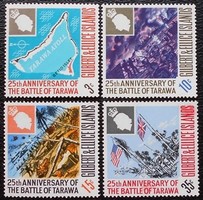 KS874 / Gilbert és Ellice-szigetek 1968 A tarawai csata 25. évfordulója bélyegsor postatiszta