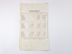 Régi Máv naptár az 1992-1993. évi menetrendi időszakra