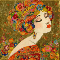 Moona: A kis csalfa EREDETI olajfestmény