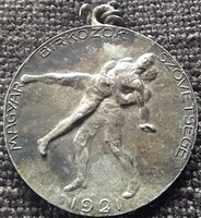 Magyar Birkózók szövetsége sport érem . 1930 .  39mm . Bronz