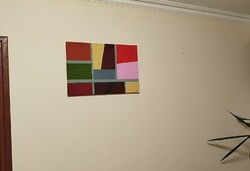 Strukturált color block festmény 40x60