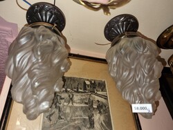 2db régi Felújított fáklya búrás mennyezeti lámpa