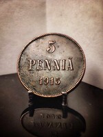 Finnország 5 penni, 1915 II. Miklós cár (1895 - 1917)
