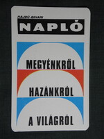 Kártyanaptár,Hajdú Bihari napló,napilap,újság,magazin, 1976,   (7)