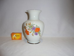 Hollóházi porcelán mezei virágos váza