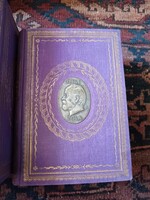 Emile Zola Könyvek, sorozat mely 20 darab díszes kötésű könyvől ál, bronz plakettal (Emile Zola képe