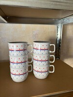 Zsolnay  Porcelán kakaós csillagos bögre paraszti gyűjtői nosztalgia darab