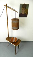 Retro / design fonott búrás állólámpa ( 1960-as évek )