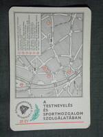 Kártyanaptár,Sportpropaganda vállalat,Budapest,térképes,1976,   (7)