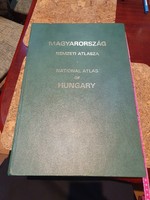 Retro óriás könyv Magyarország Nemzeti atlasza 1989 szocreál térkép lexikon encikopédia