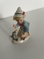Alt Wien Porcelain, Little Boy with Bird