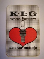 Kártyanaptár - 1983. K.L.G. gyújtó gyertya